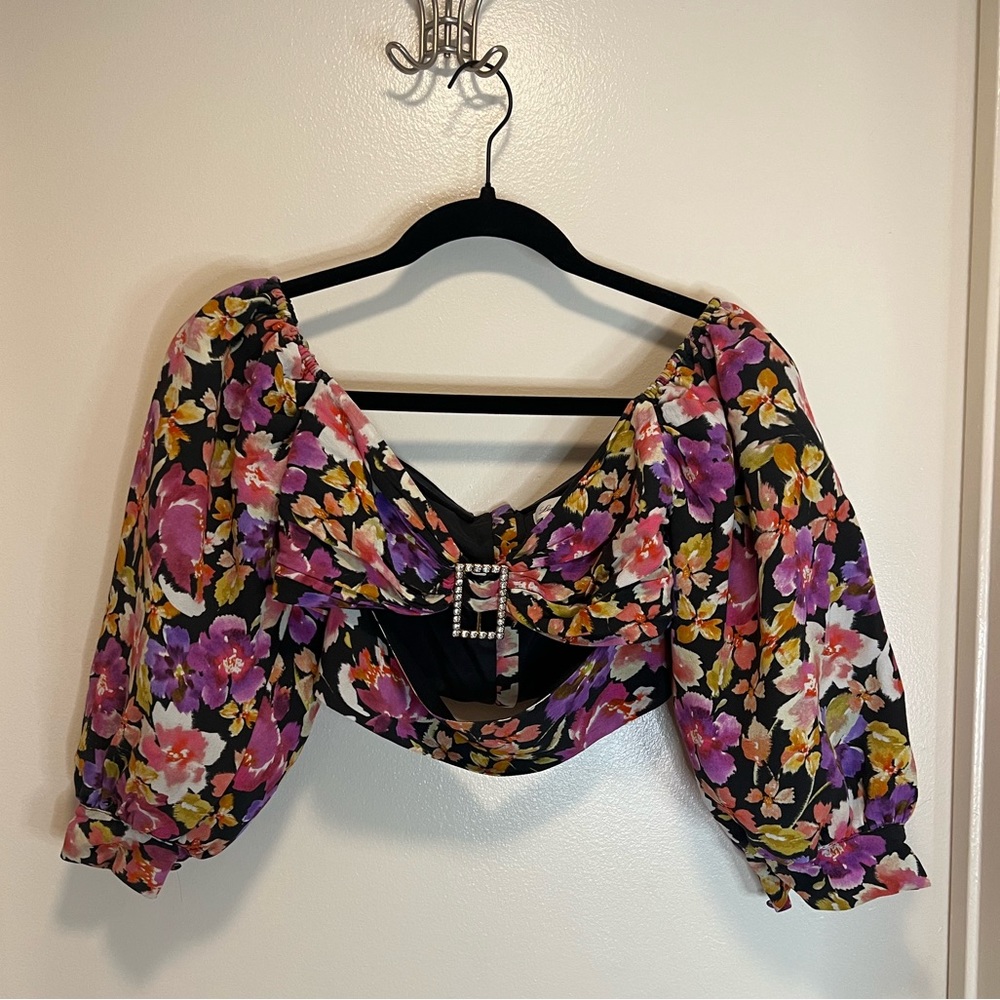 Lovers & Friends off the shoulder crop top